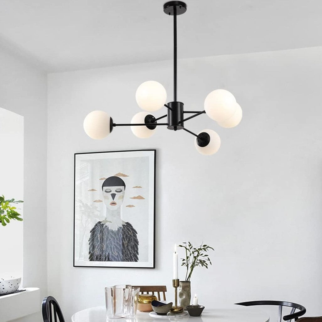 Lustra Abajur MAT BLACK 6XE27 3+3 BK