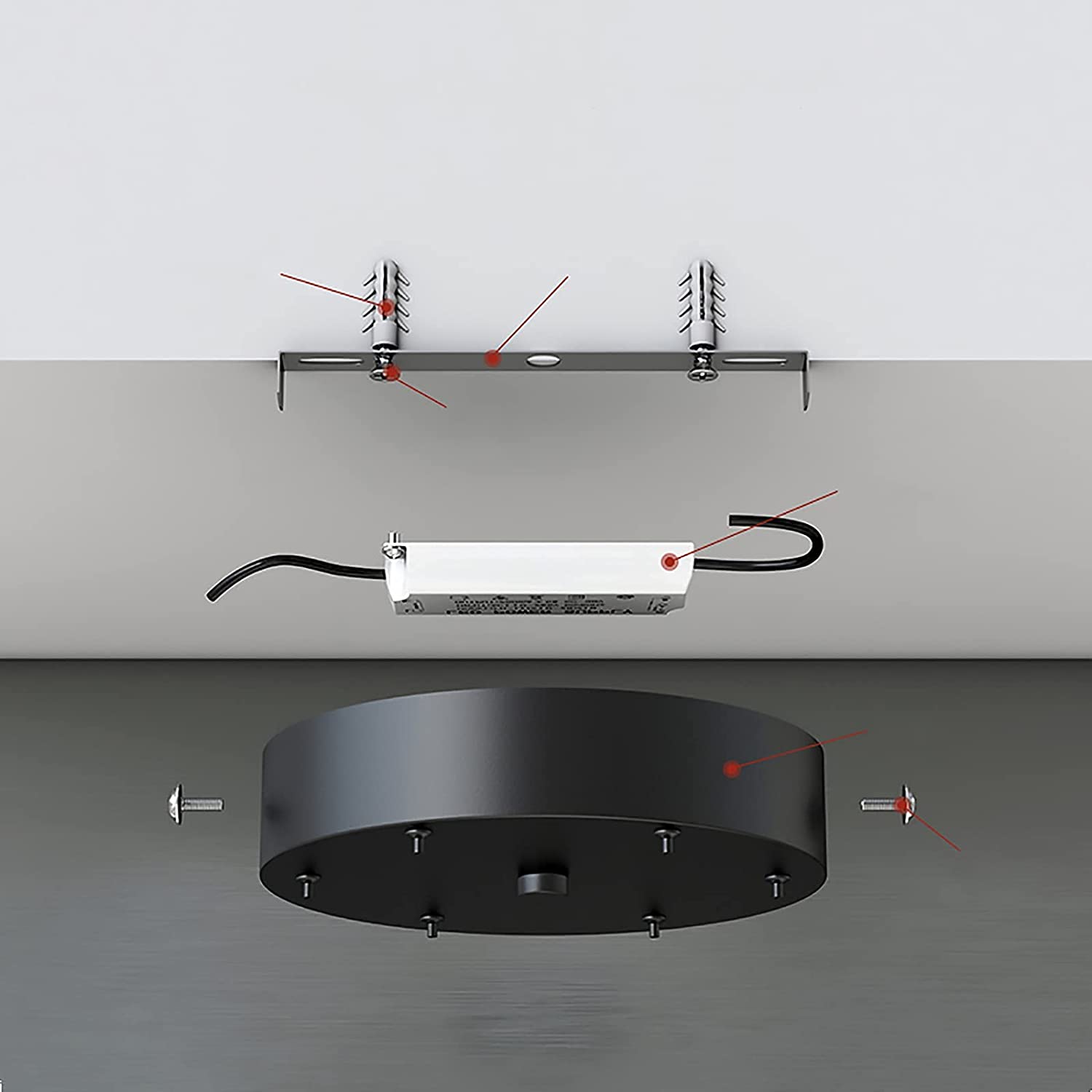 Lustra Led Circle 4 + 4 Gigant Black Design Telecomanda Echivalent 1000W Lighting Fixtures