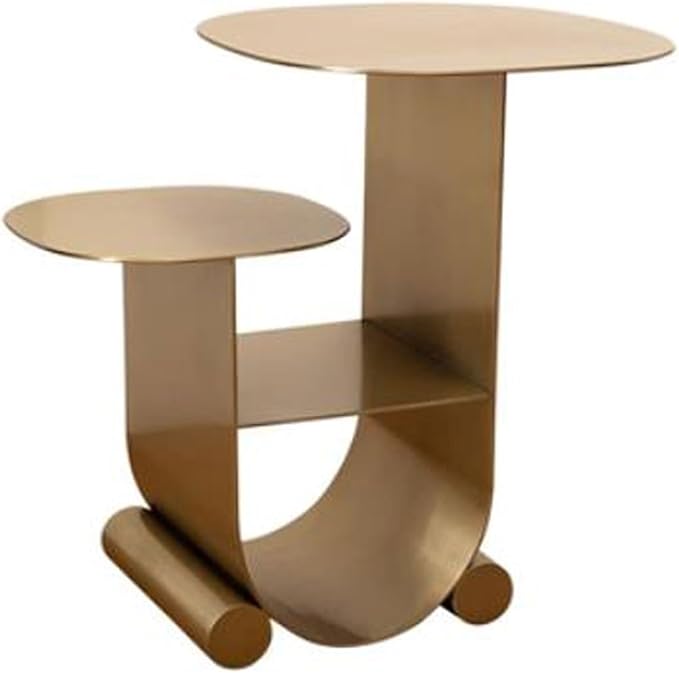 Masa Decorativa Brass Duo Golden Moderna din Metal