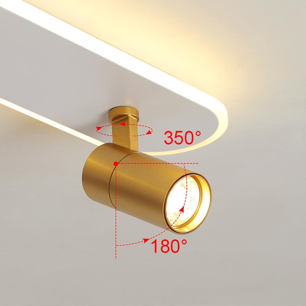 Aplica LED Cu Spoturi 100cm Alb+Auriu Echivalent 300W Resigilat R3