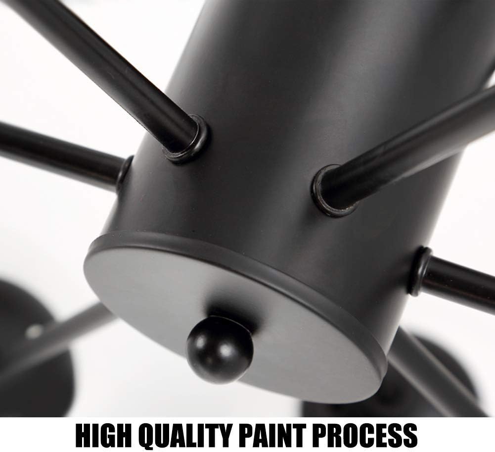 Lustra Abajur MAT BLACK 8XE27 4+4 BK