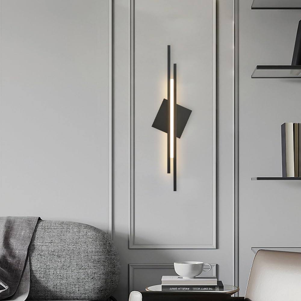 Aplica LED Hegy Black cu 3 Tipuri de Lumina