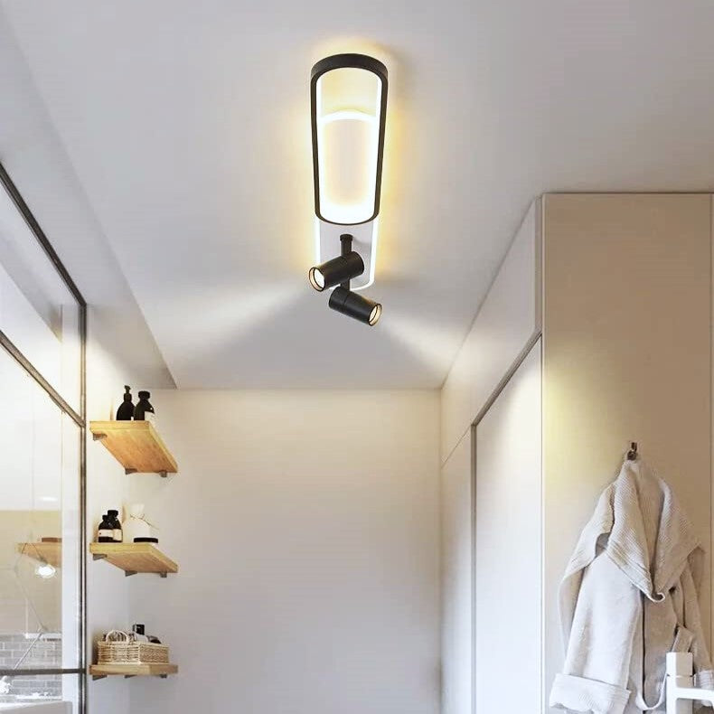 Aplica LED Cu Spoturi 80cm Alb+Negru Echivalent 200W