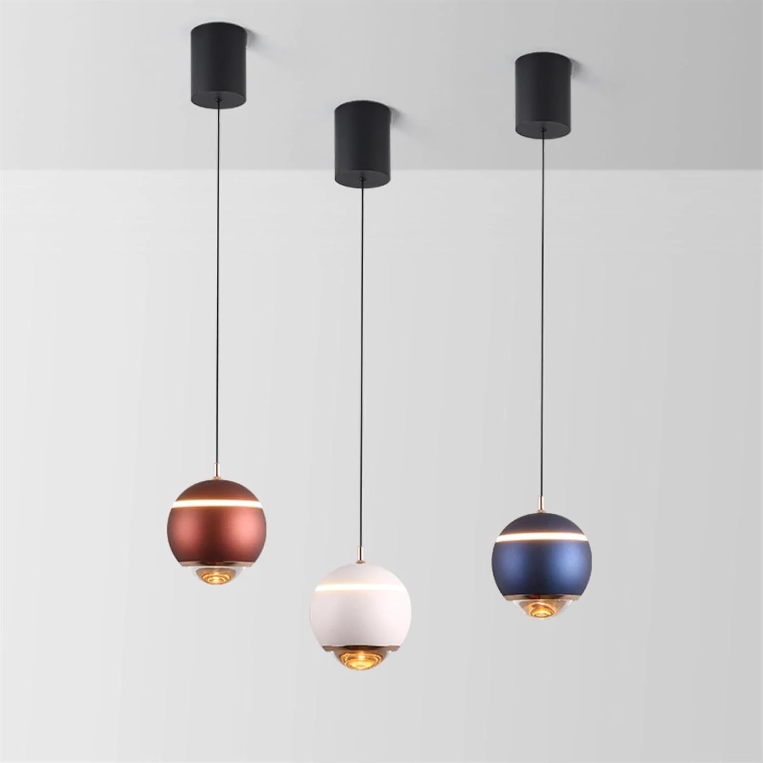 Pendul LED 12W R6 Copper Reglabil Pull UP/DOWN