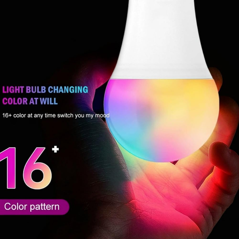 Bec LED E27 A60 RGB 5W Echivalent 50W Dimabil Telecomanda