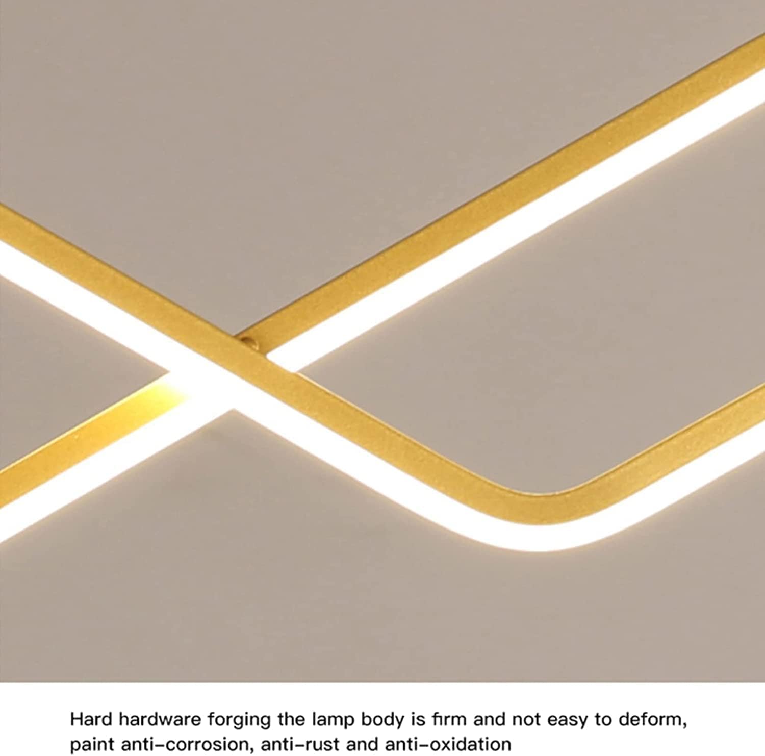 Lustra LED Suspendata GOLD LINES Echivalent 300W Telecomanda