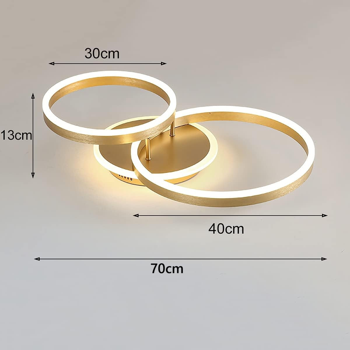 Lustra LED Beauty Gold 2 BIG Circle Echivalent 600W Telecomanda Resigilat R3