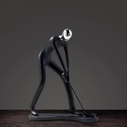 Statueta Golfer Black Moderna 23cm