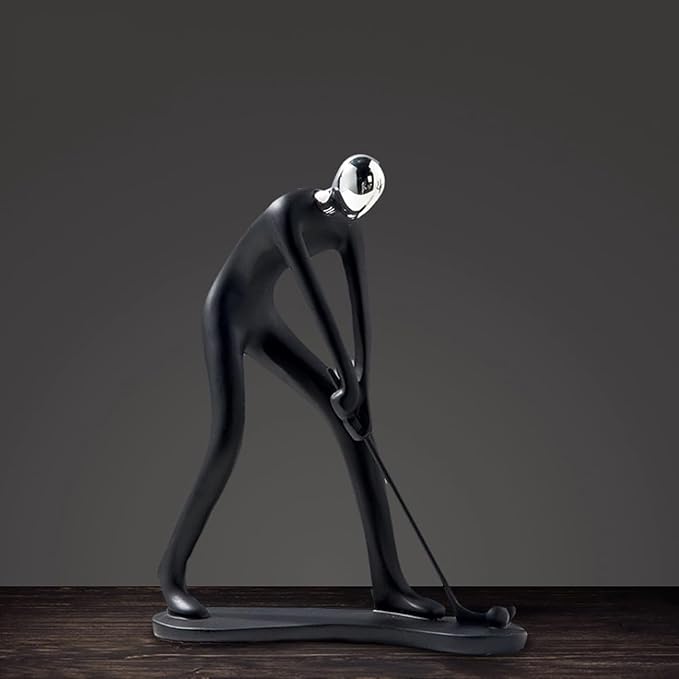 Statueta Golfer Black Moderna 23cm