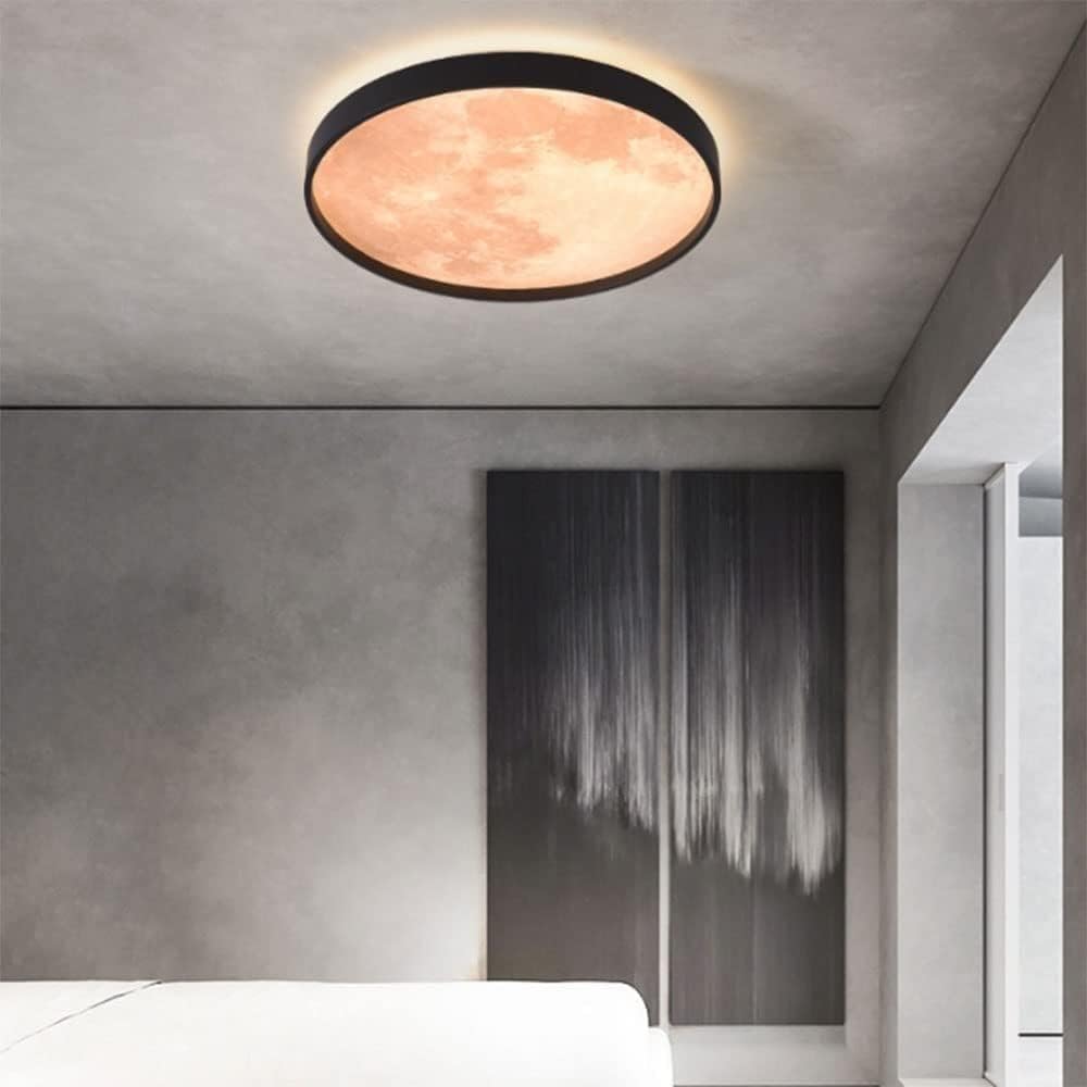 Plafoniera LED Maxi MOON Neagra 48cm Echivalent 400W