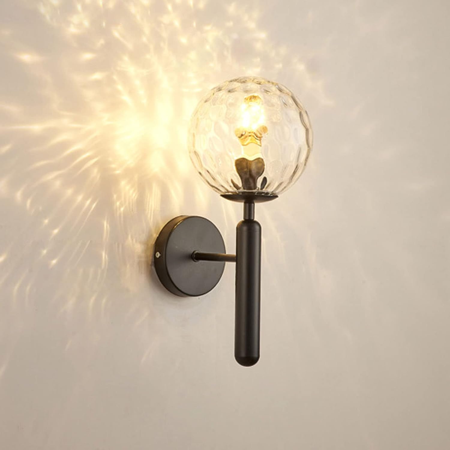 Aplica Nordic Style Abajur Transparent Black Torch MX908/1