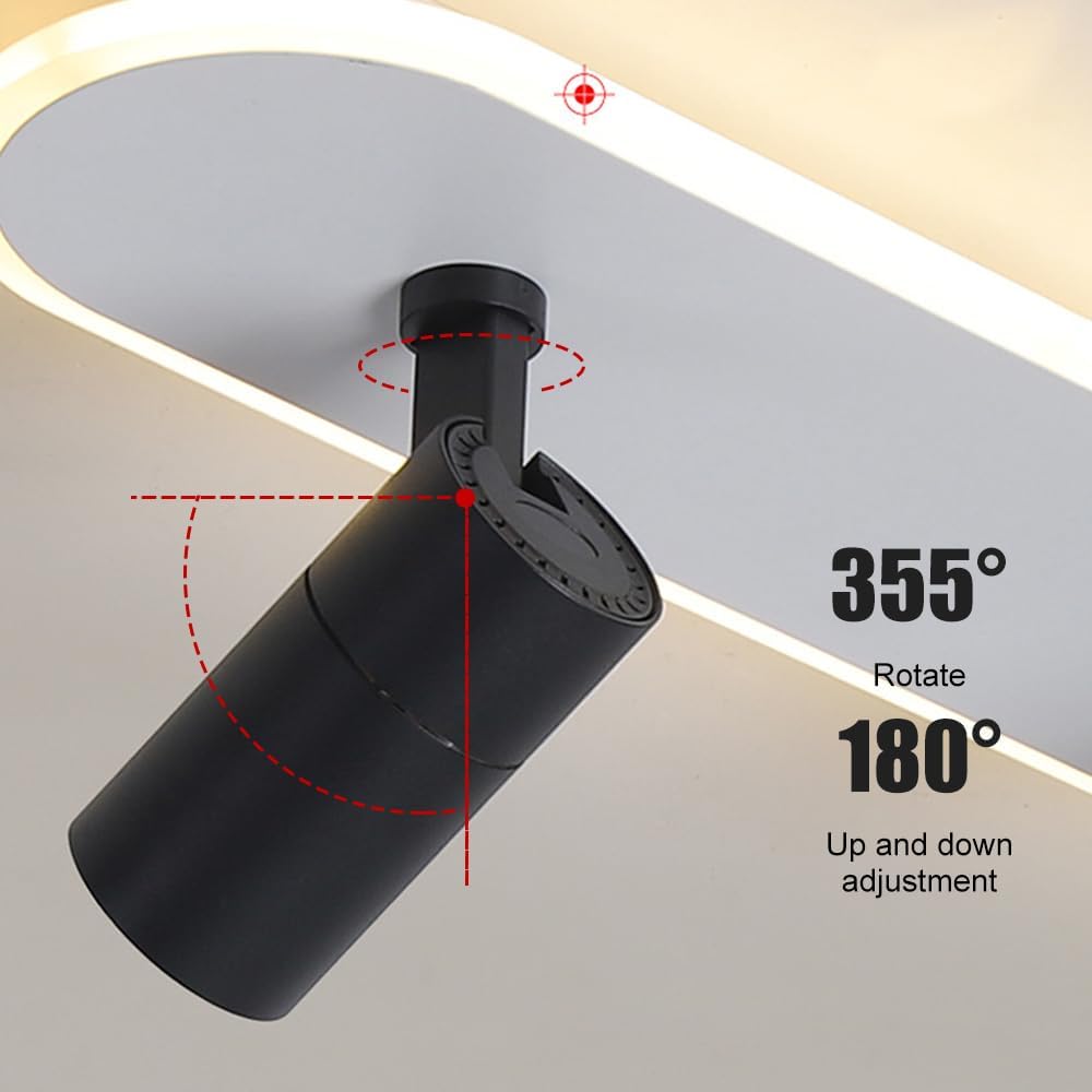 Aplica LED Cu Spoturi 60cm Alb+Negru Echivalent 200W Telecomanda