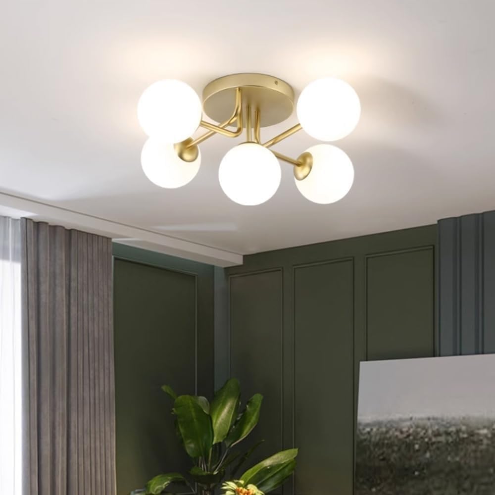 Lustra Abajur Mat GOLD 5xE14 Daya