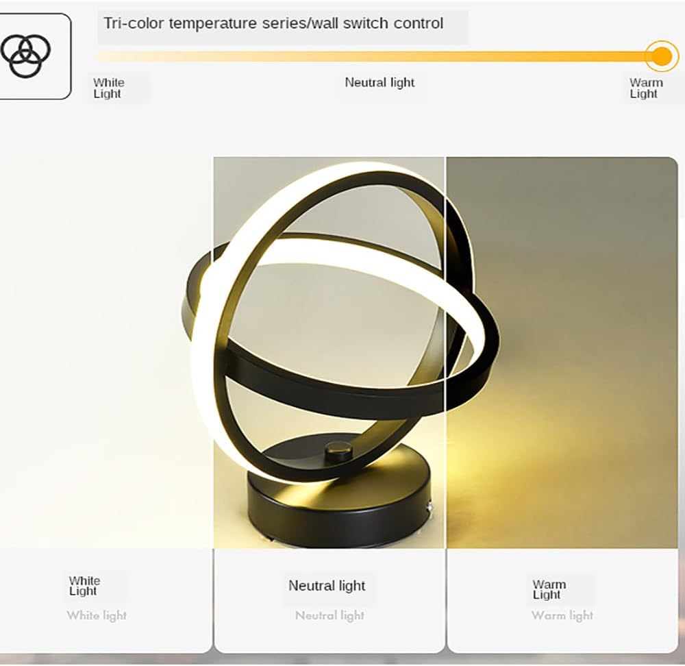 Lustra LED INFINITY RINGS Black Echivalent 200W