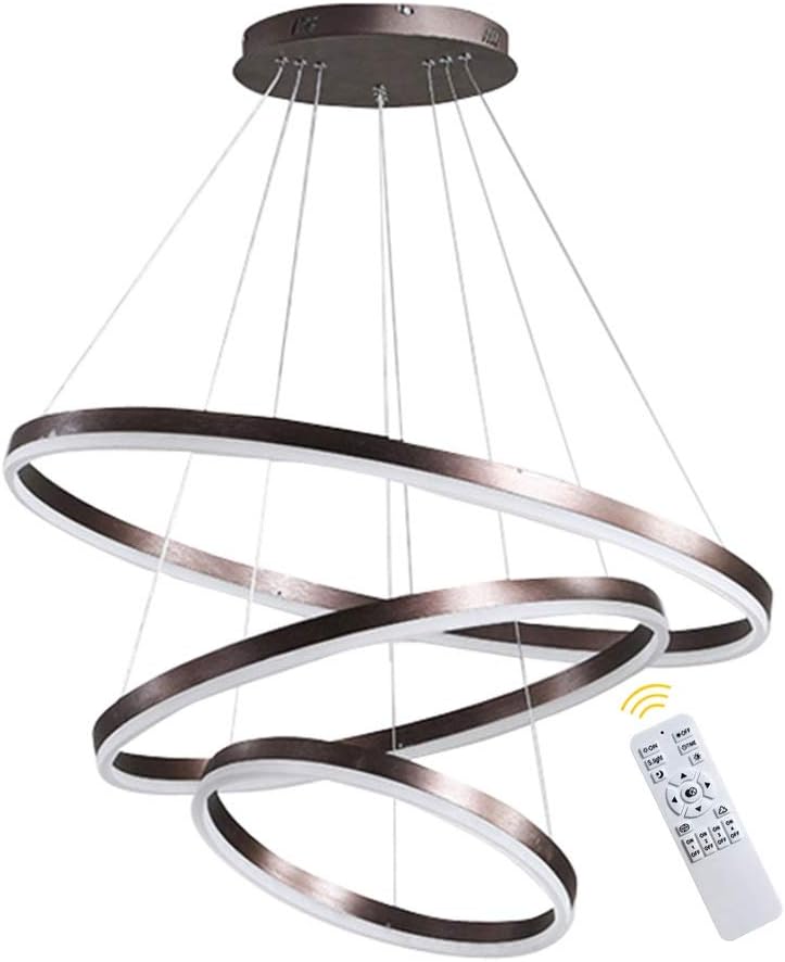 Lustra Led 132W Wonderland Brown 3 Segmente Telecomanda Lighting Fixtures