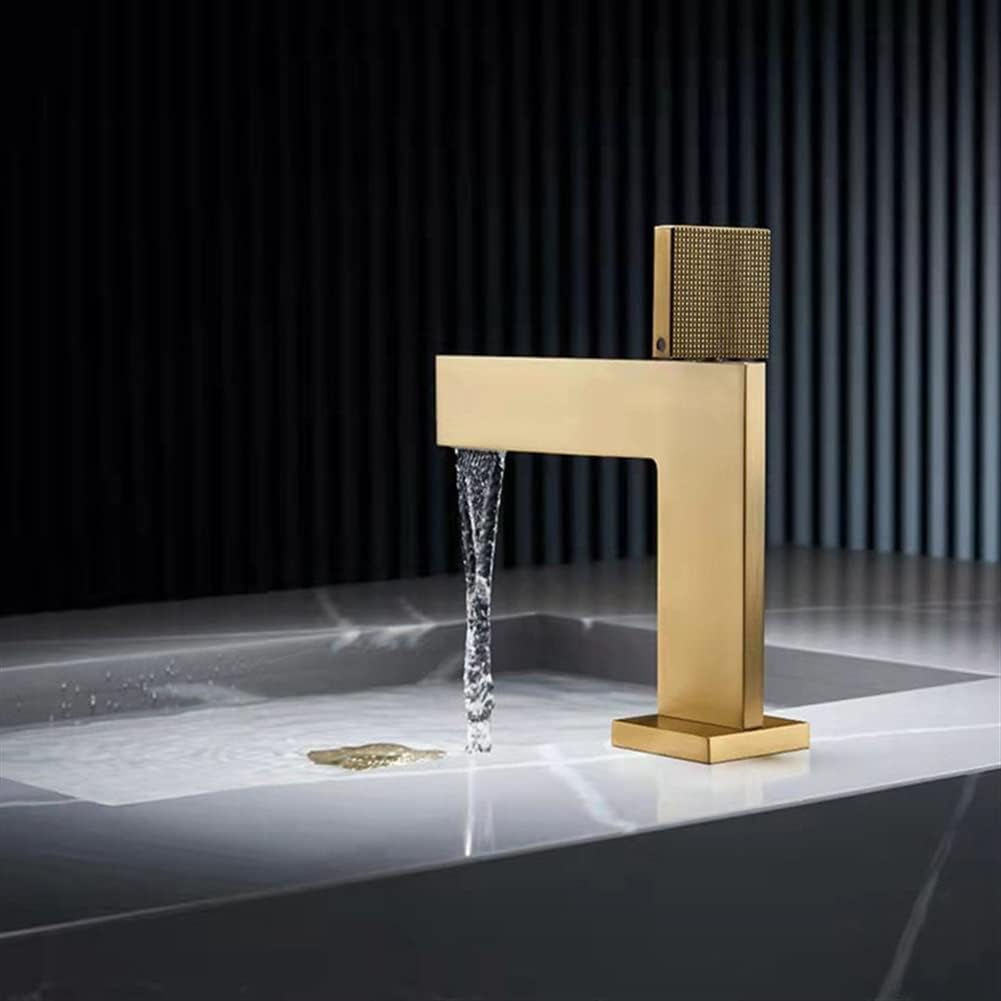 Baterie De Lavoar Slim Modern Auriu