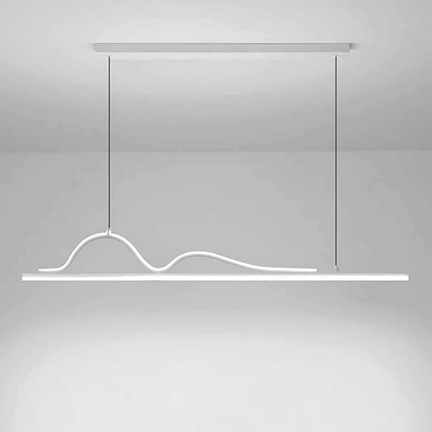 Lustra LED Snake Suspendata White Echivalent 400W Telecomanda