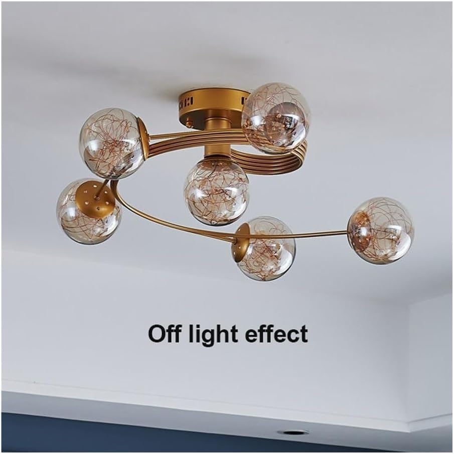 Lustra LED Sparkle Abajur Transparent G3396-6 Echivalent 300W