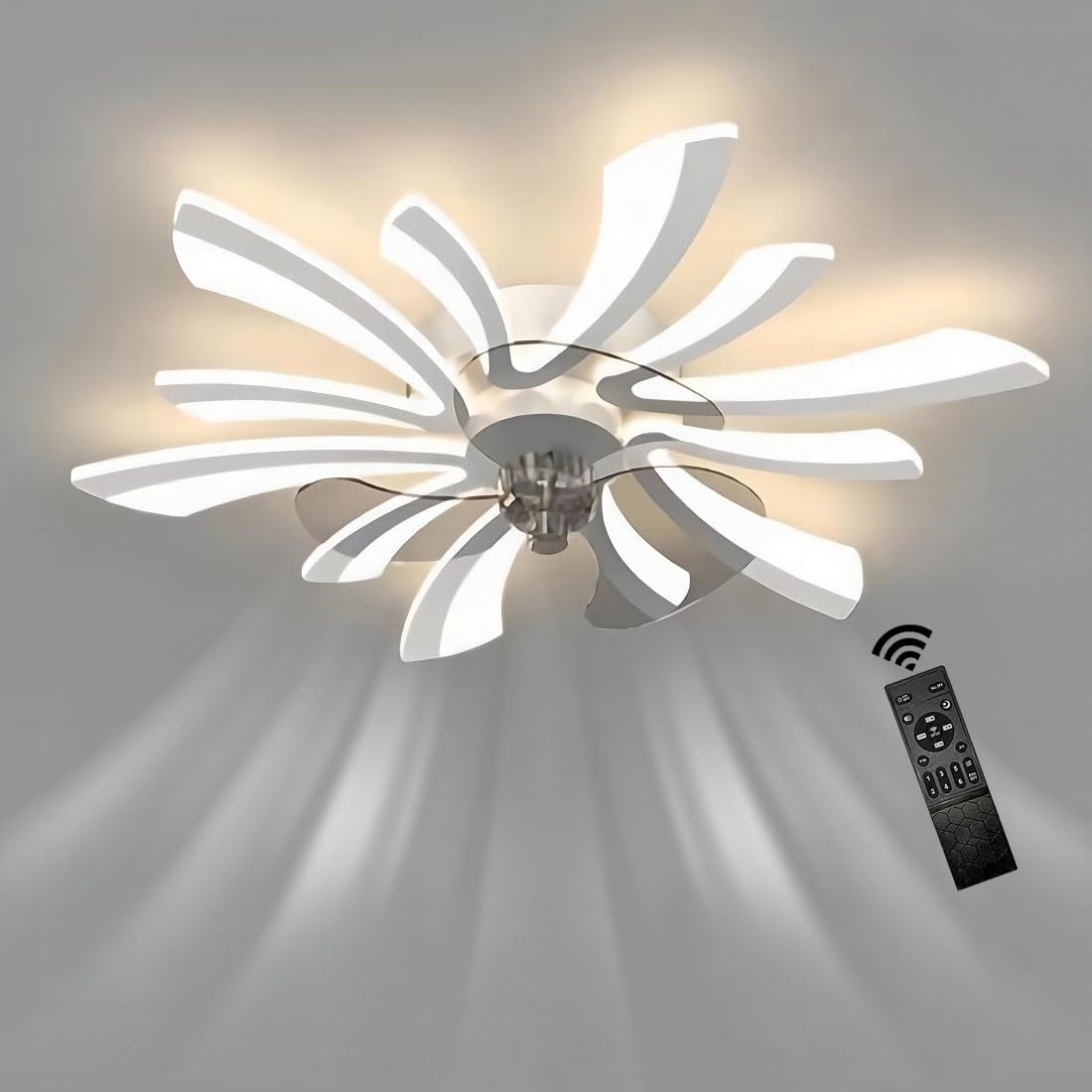 Lustra LED Clio cu Ventilator Echivalent 300W Telecomanda