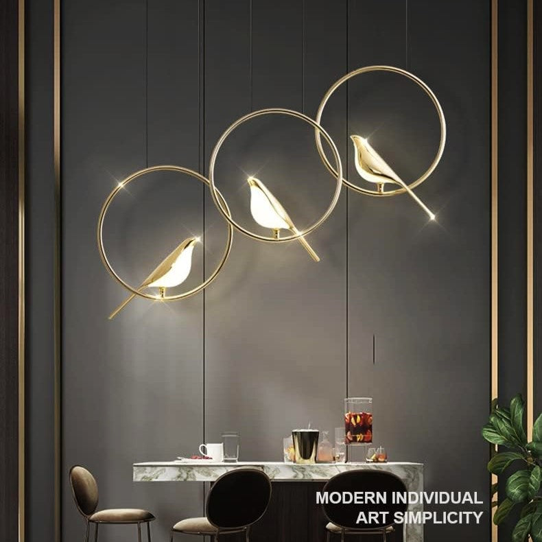 Pendul LED Luxury Golden Swallow