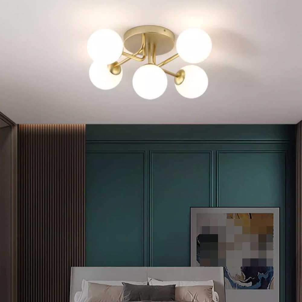 Lustra Abajur Mat GOLD 5xE14 Daya