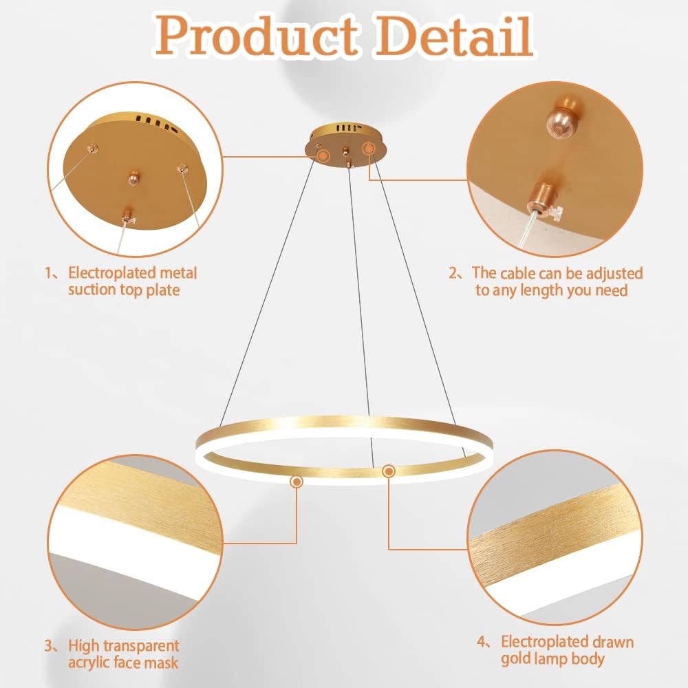 Lustra LED WONDERLAND Gold 1 Segment Echivalent 300W