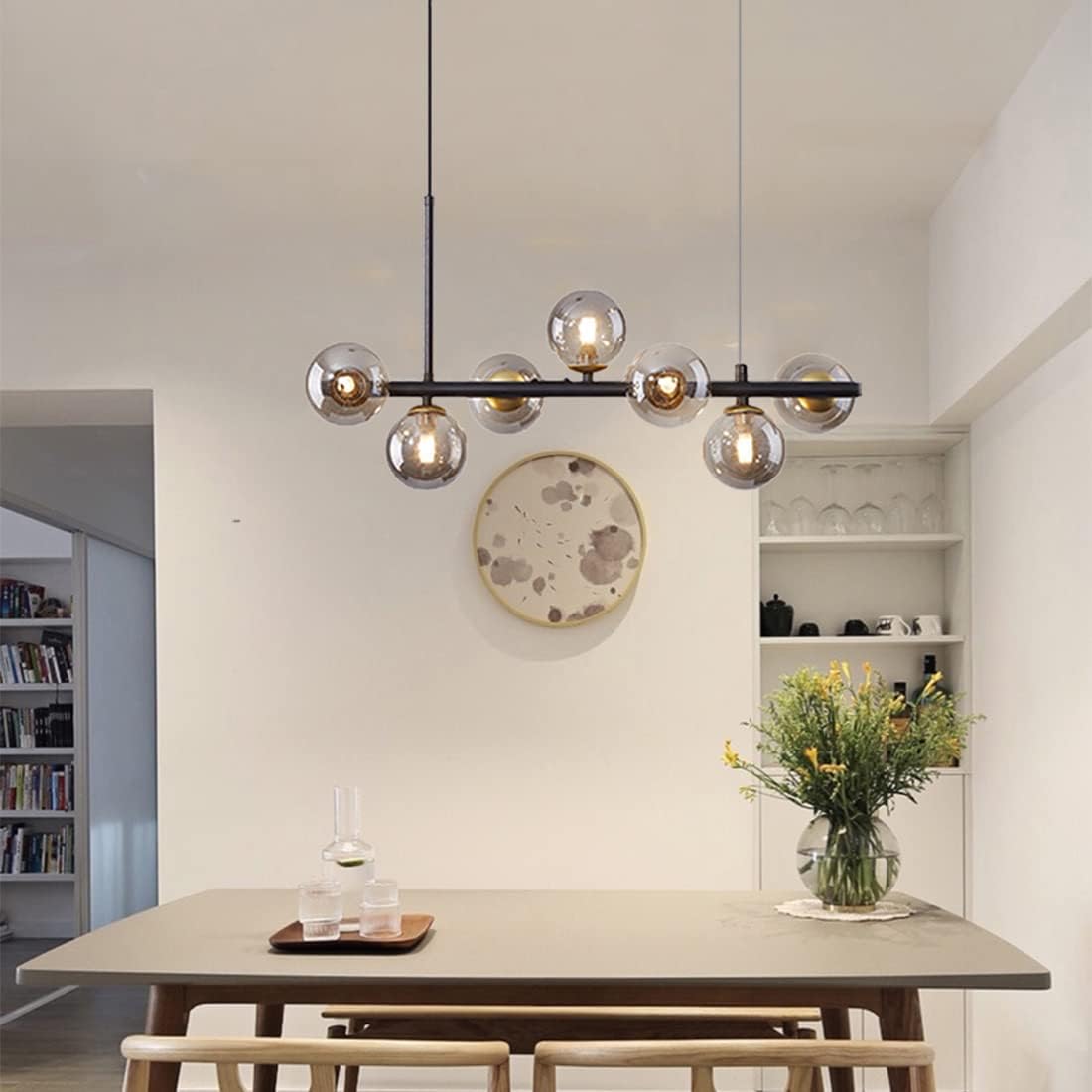 Lustra Abajur Transparent BLACK Liniara 7xG9 C8323/7BK