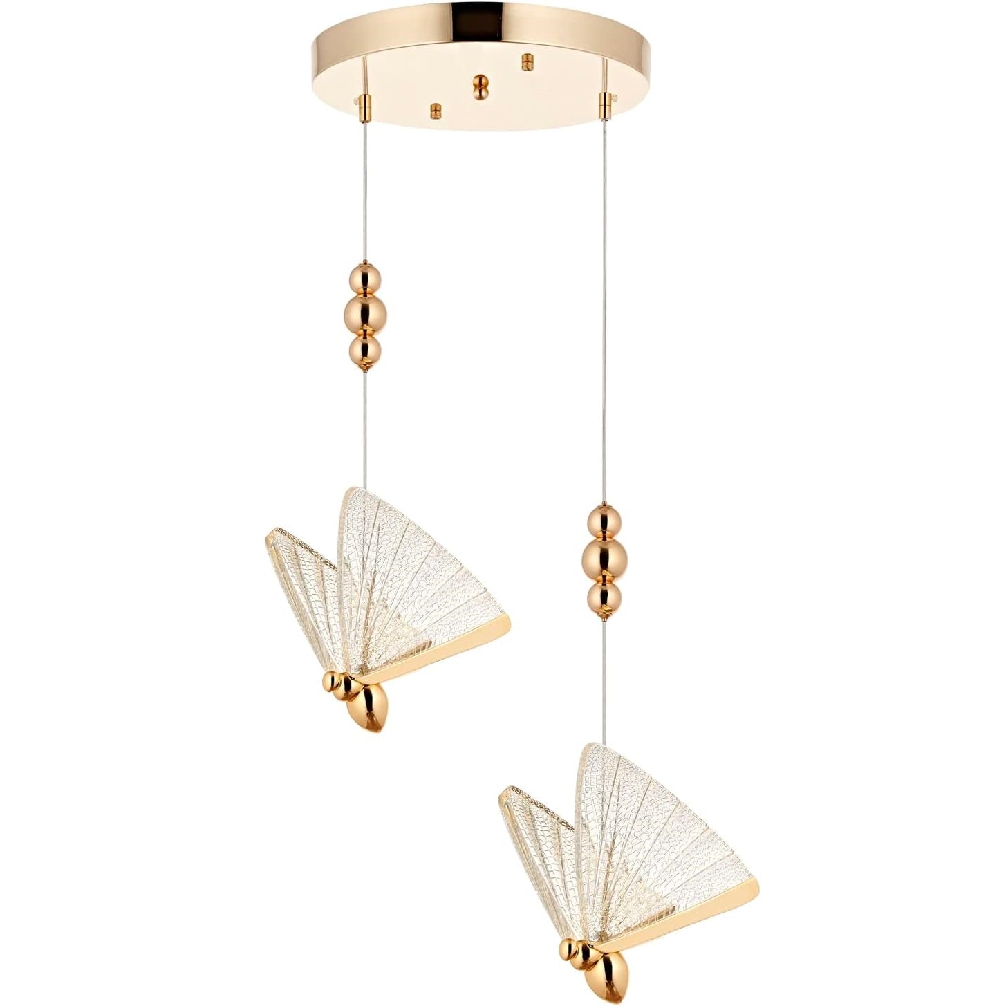 Lustra LED Luxury 2 Golden Butterflies