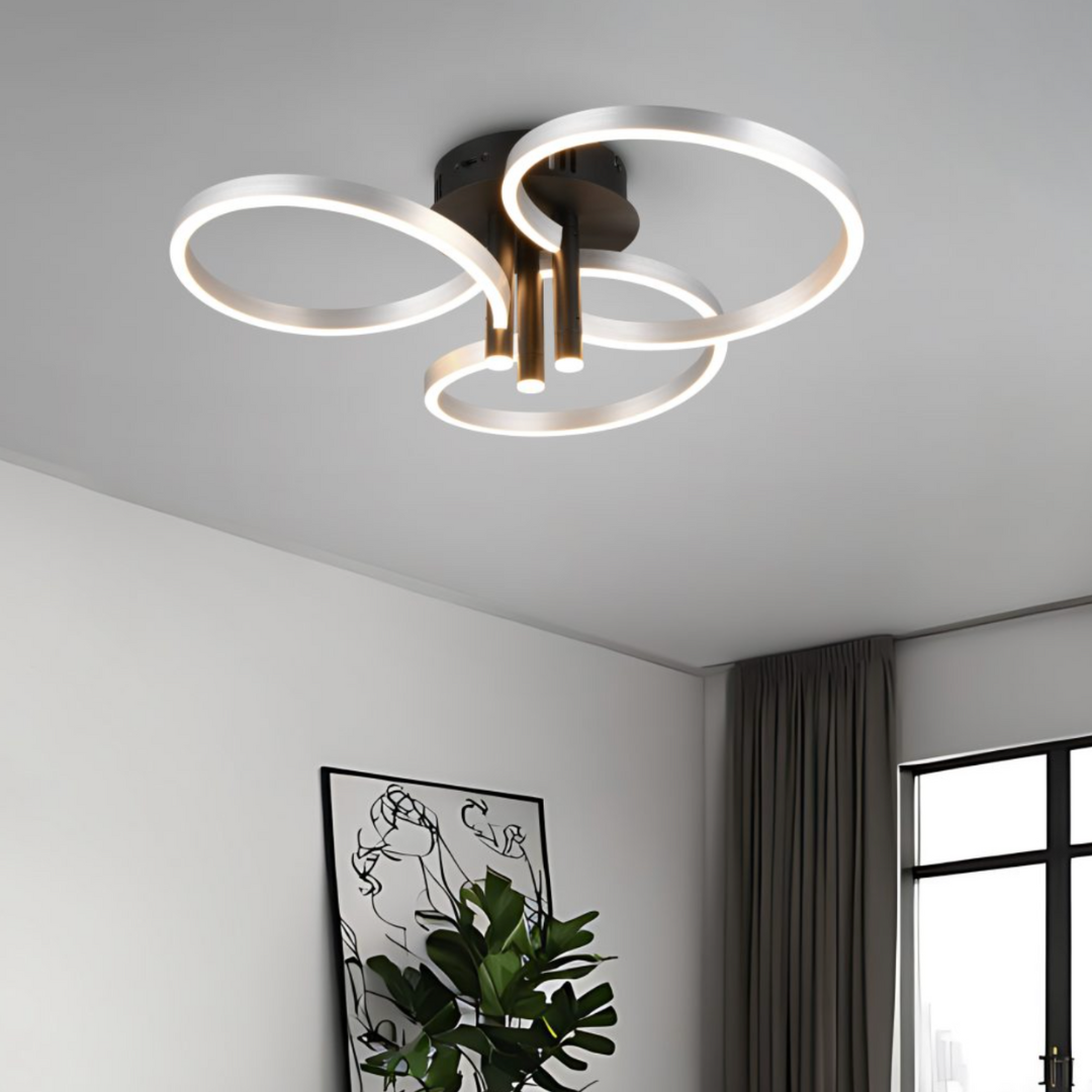 Lustra LED Luxury ShineShift Black+Silver Echivalent 500W