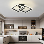 Lustra LED 1+1 Square Design Black Echivalent 300W Telecomanda