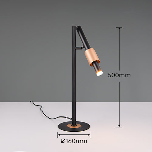 Veioza LED Premium IKARIS Black & Gold 50CM