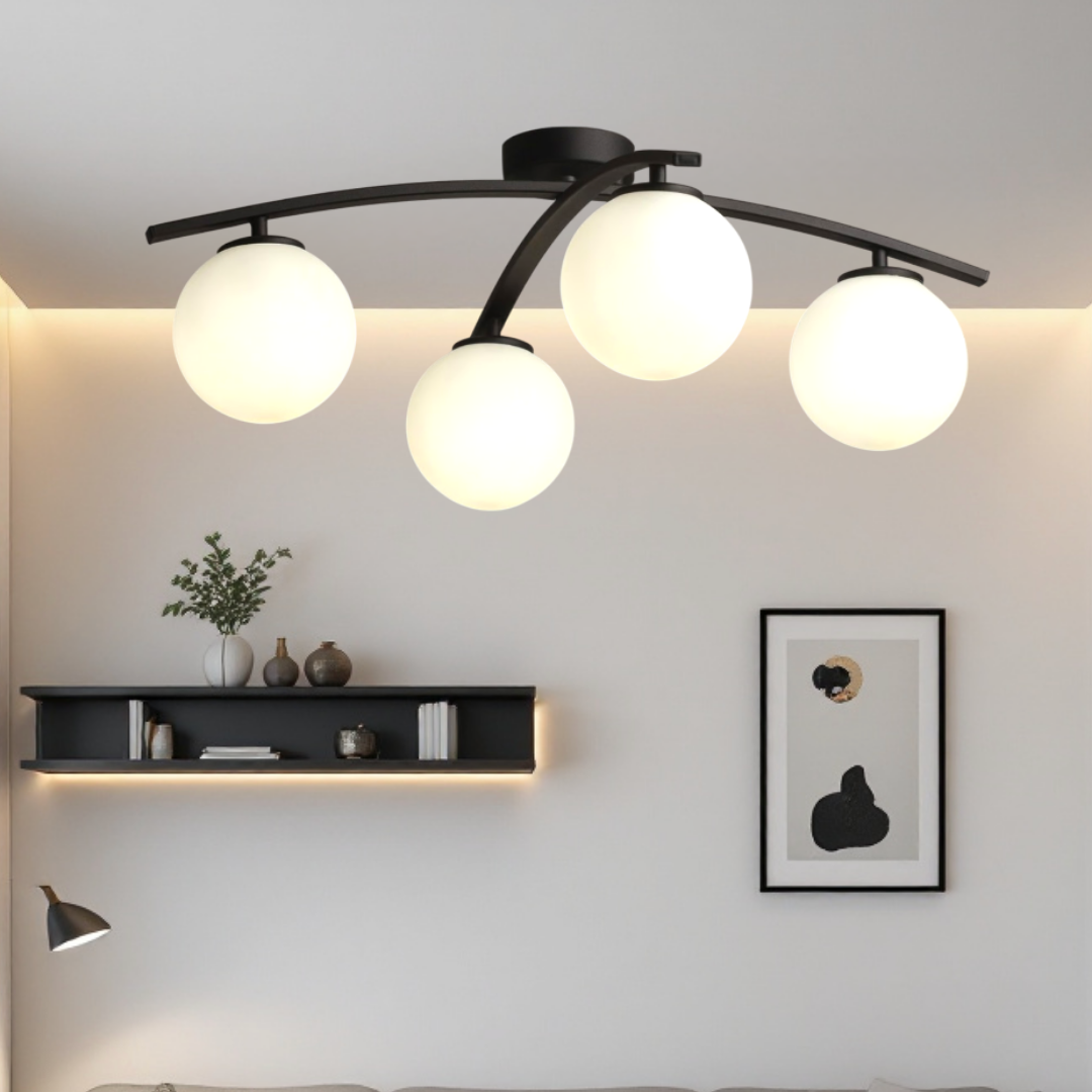 Lustra Abajur MAT Orbital Arc BLACK