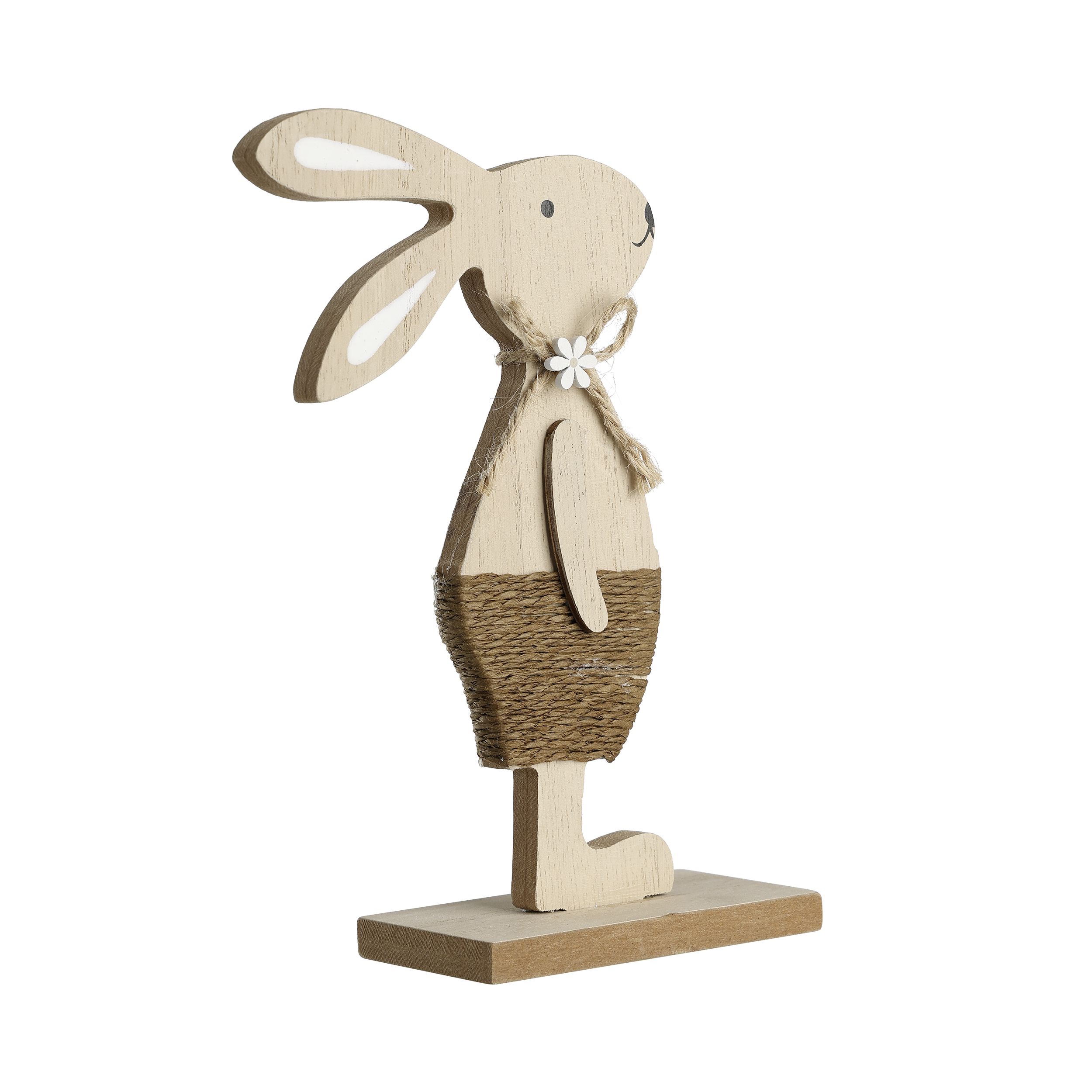 Set 12 Statuete Decorative Balmaha Bunny Wood & Jute