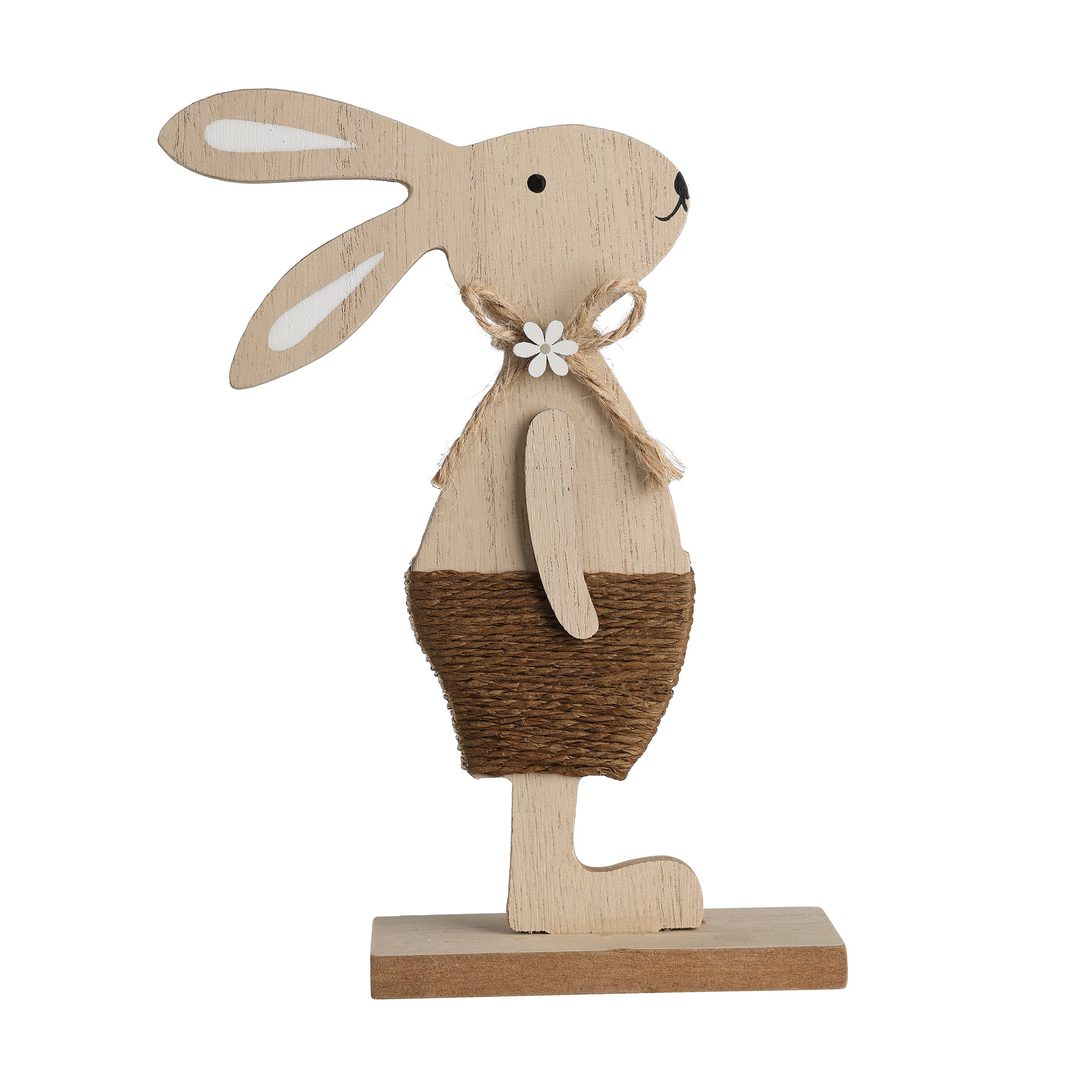 Set 12 Statuete Decorative Balmaha Bunny Wood & Jute