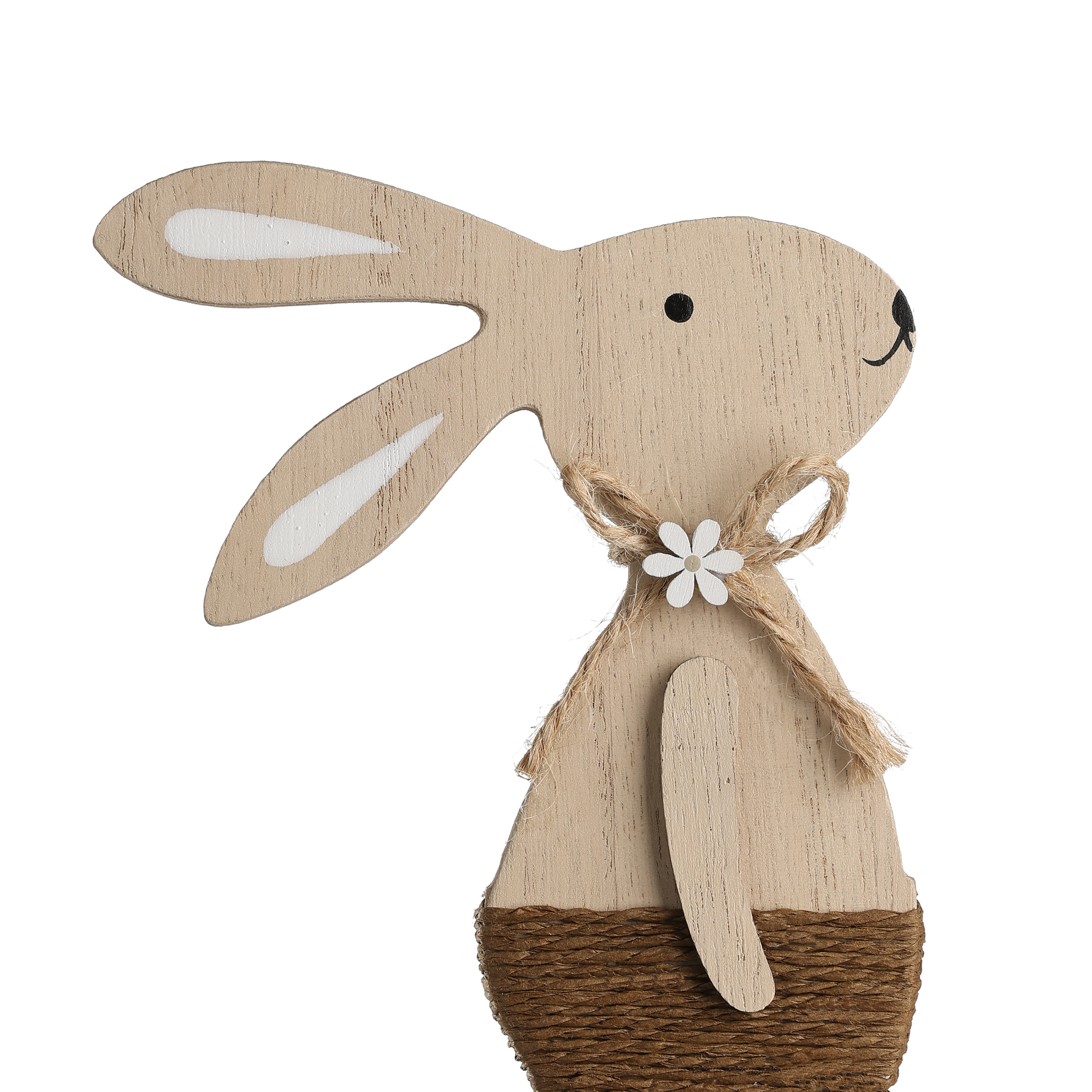 Set 12 Statuete Decorative Balmaha Bunny Wood & Jute