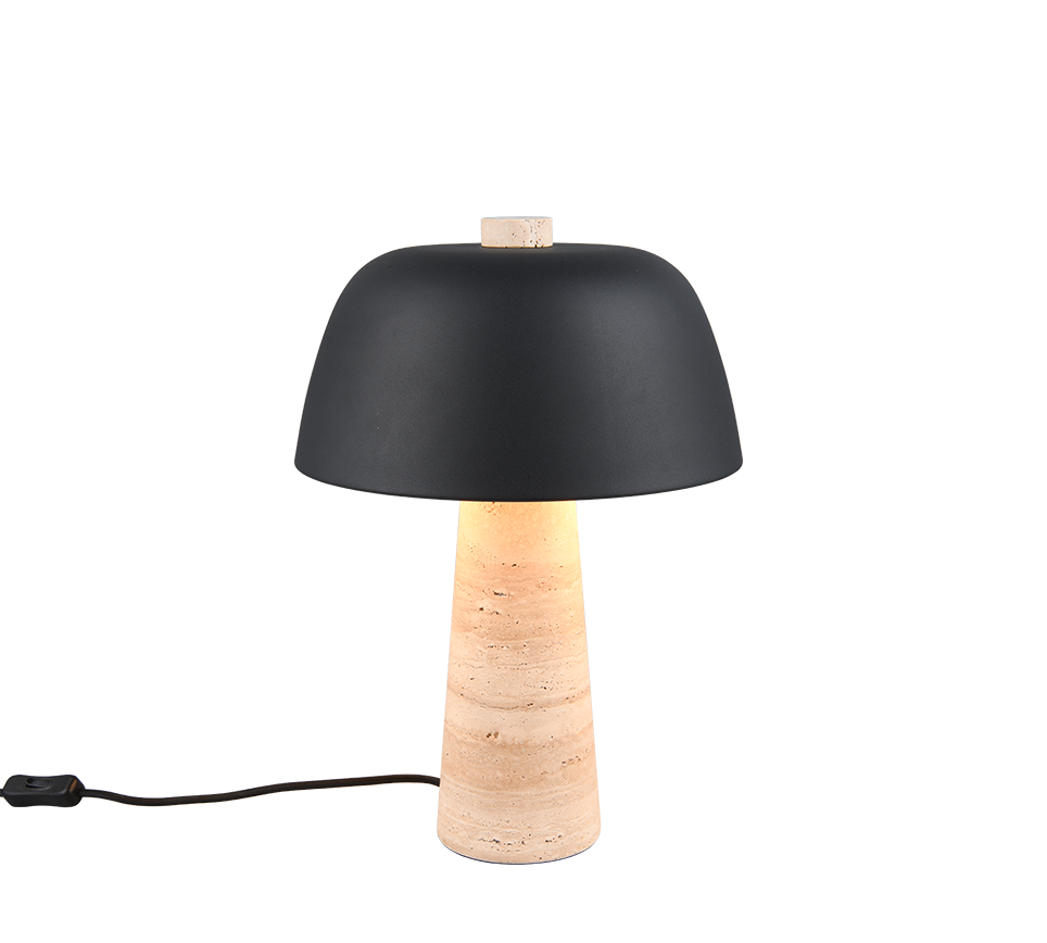 Veioza Premium Timba Black & Beige 41CM | 2xE27
