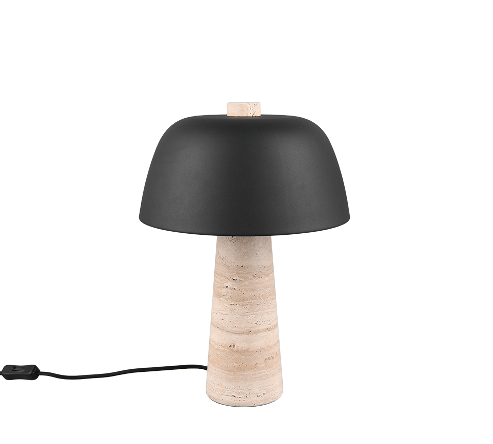 Veioza Premium Timba Black & Beige 41CM | 2xE27