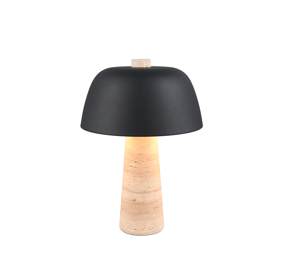 Veioza Premium Timba Black & Beige 41CM | 2xE27