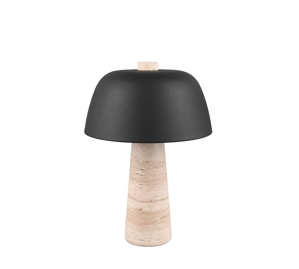 Veioza Premium Timba Black & Beige 41CM | 2xE27
