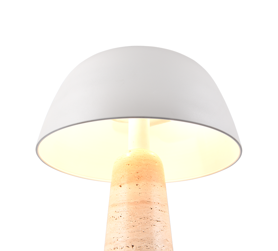 Veioza Premium Timba White & Beige 41CM | 2xE27
