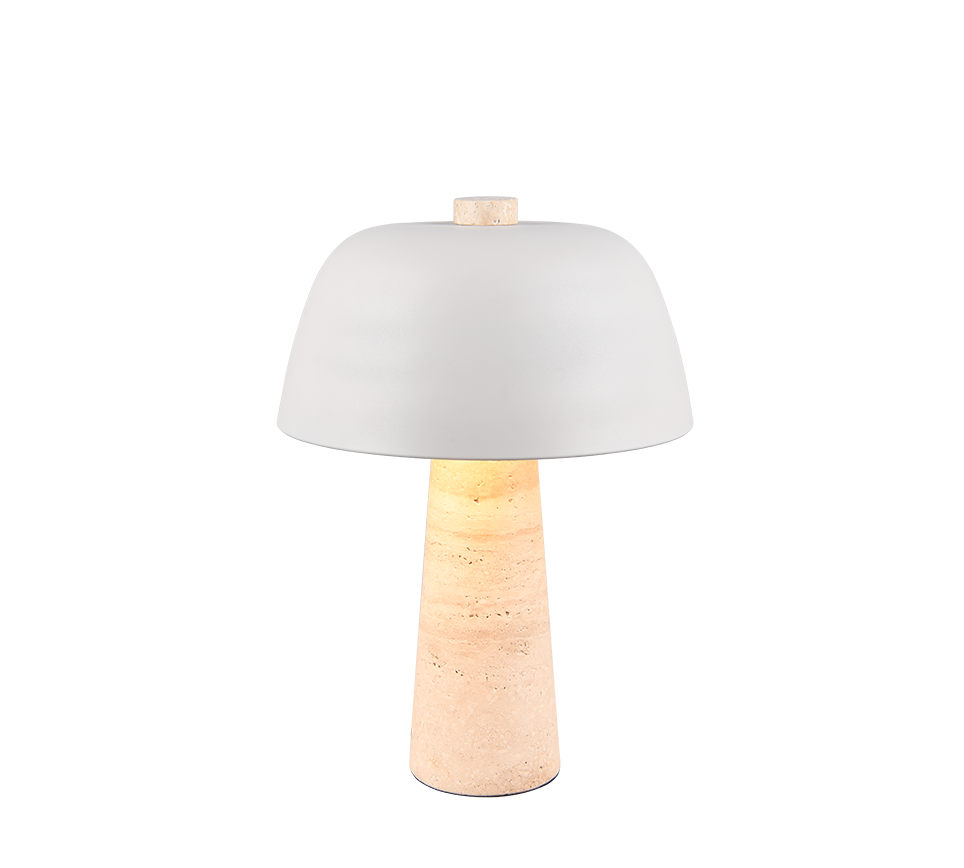 Veioza Premium Timba White & Beige 41CM | 2xE27