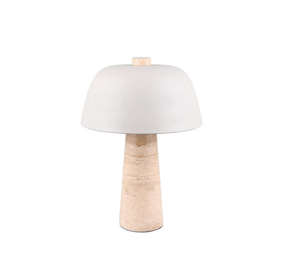 Veioza Premium Timba White & Beige 41CM | 2xE27