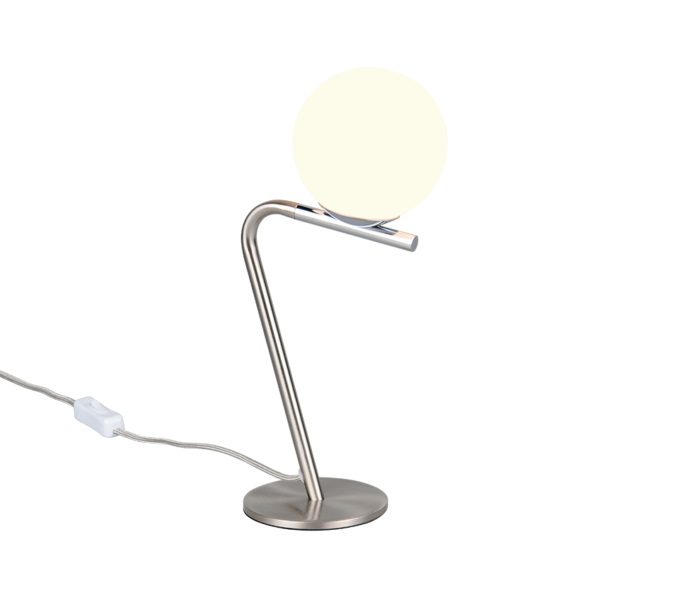 Veioza Premium Flaming Silver 31CM | 1xG9