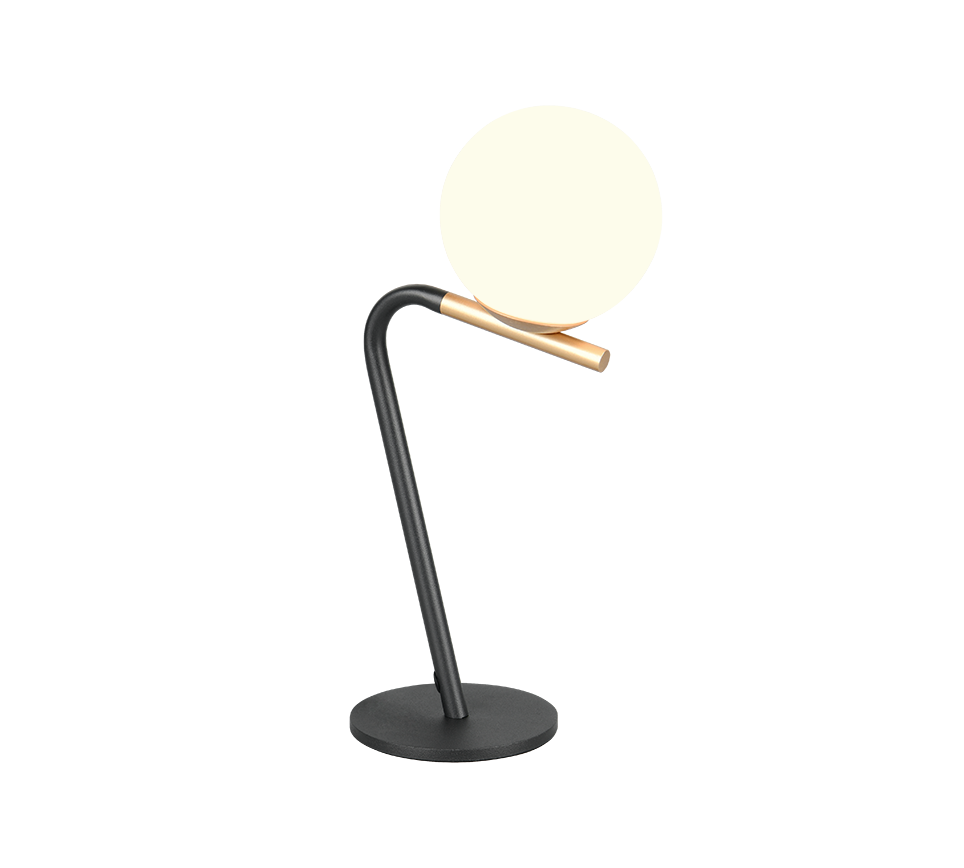 Veioza Premium Flaming Black & Gold 31CM | 1xG9