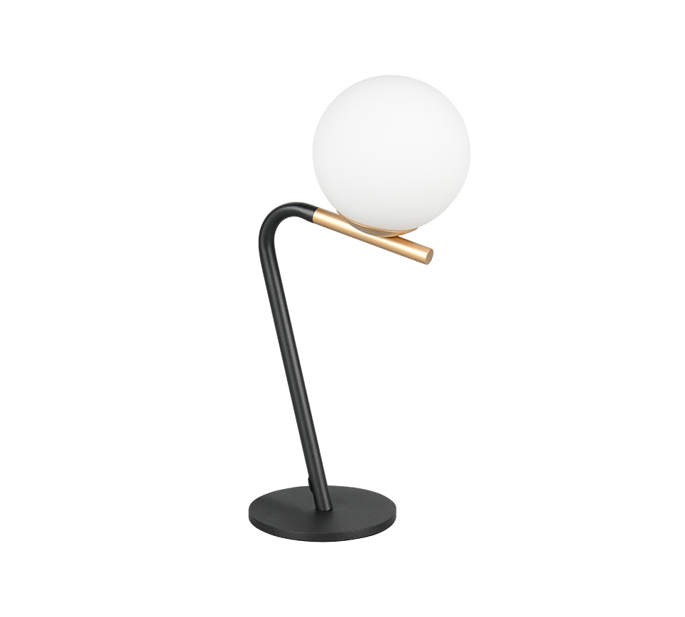 Veioza Premium Flaming Black & Gold 31CM | 1xG9