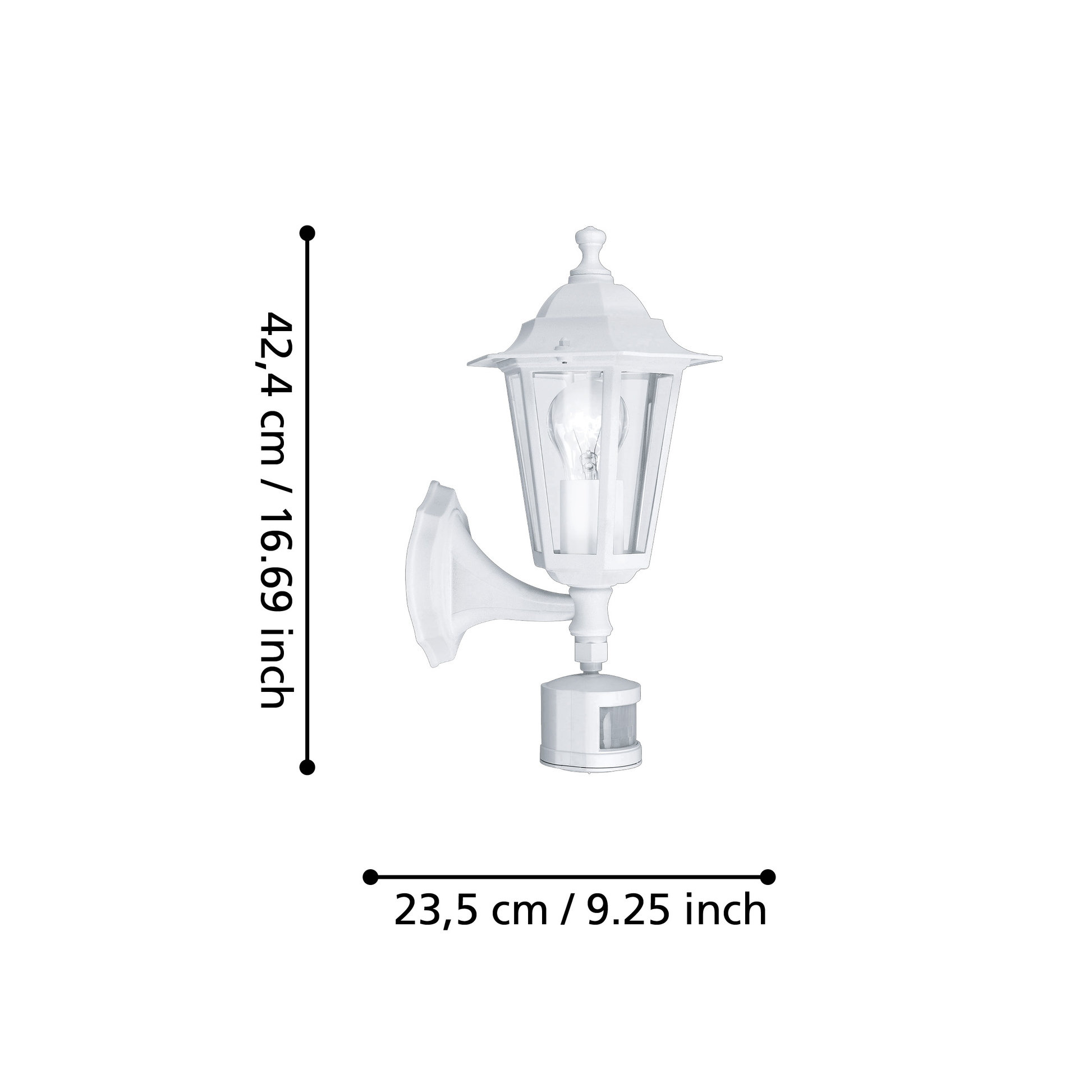 Aplica Exterior Tip Felinar cu Senzor LATERNA 5 White