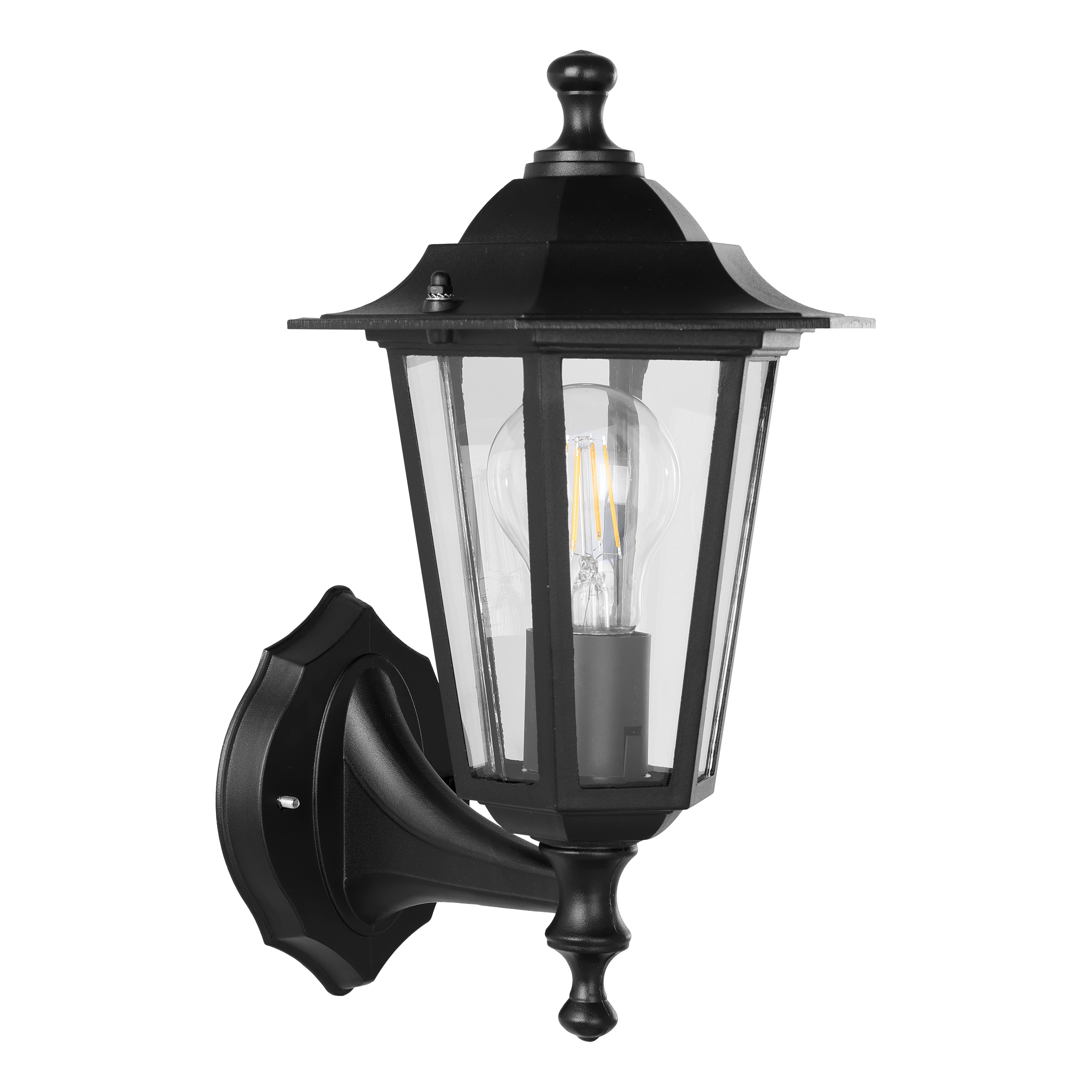 Aplica Exterior Tip Felinar Lanterna 4 Black IP44 Eglo 1xE27 Resigilat R2