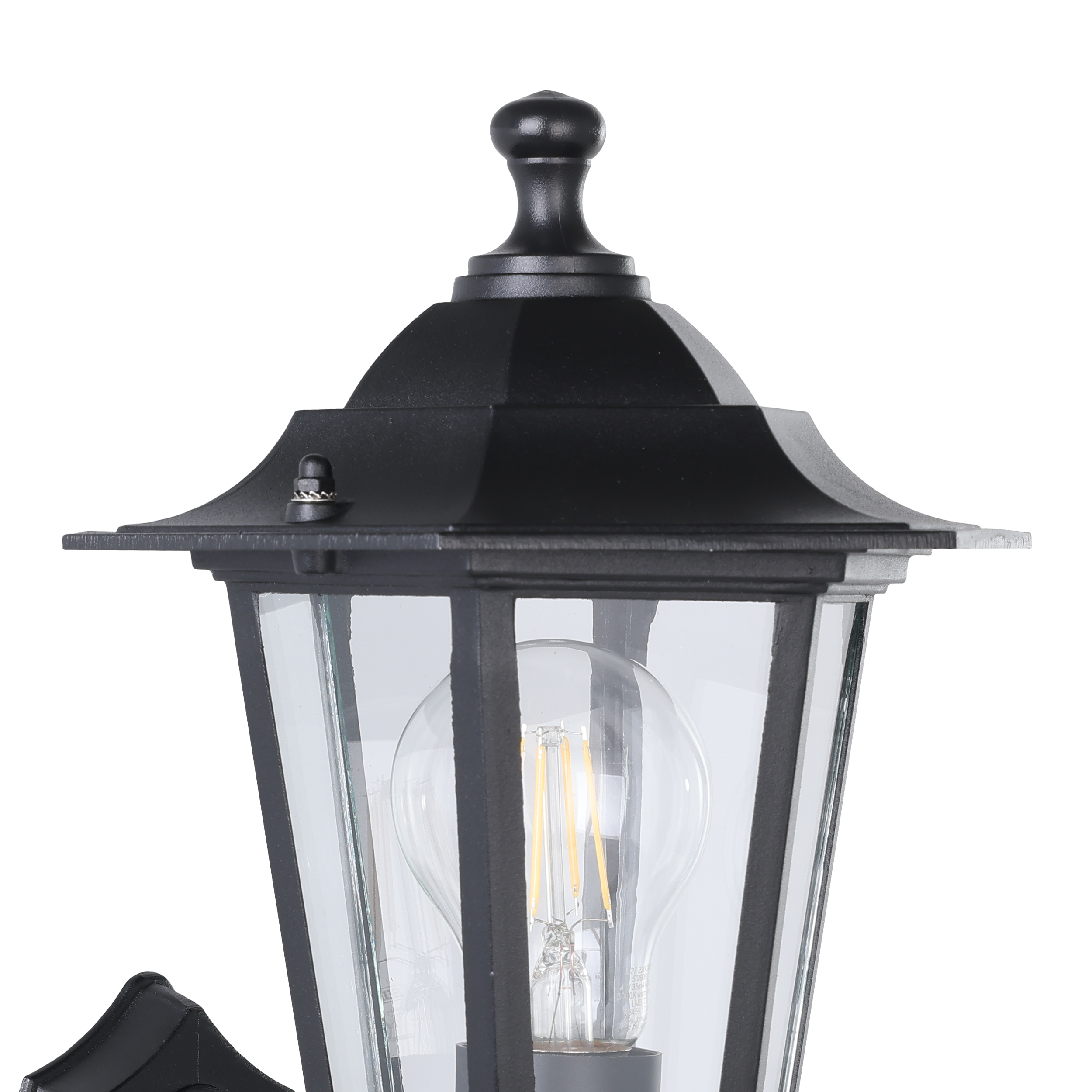 Aplica Exterior Tip Felinar Lanterna 4 Black IP44 Eglo 1xE27 Resigilat R2