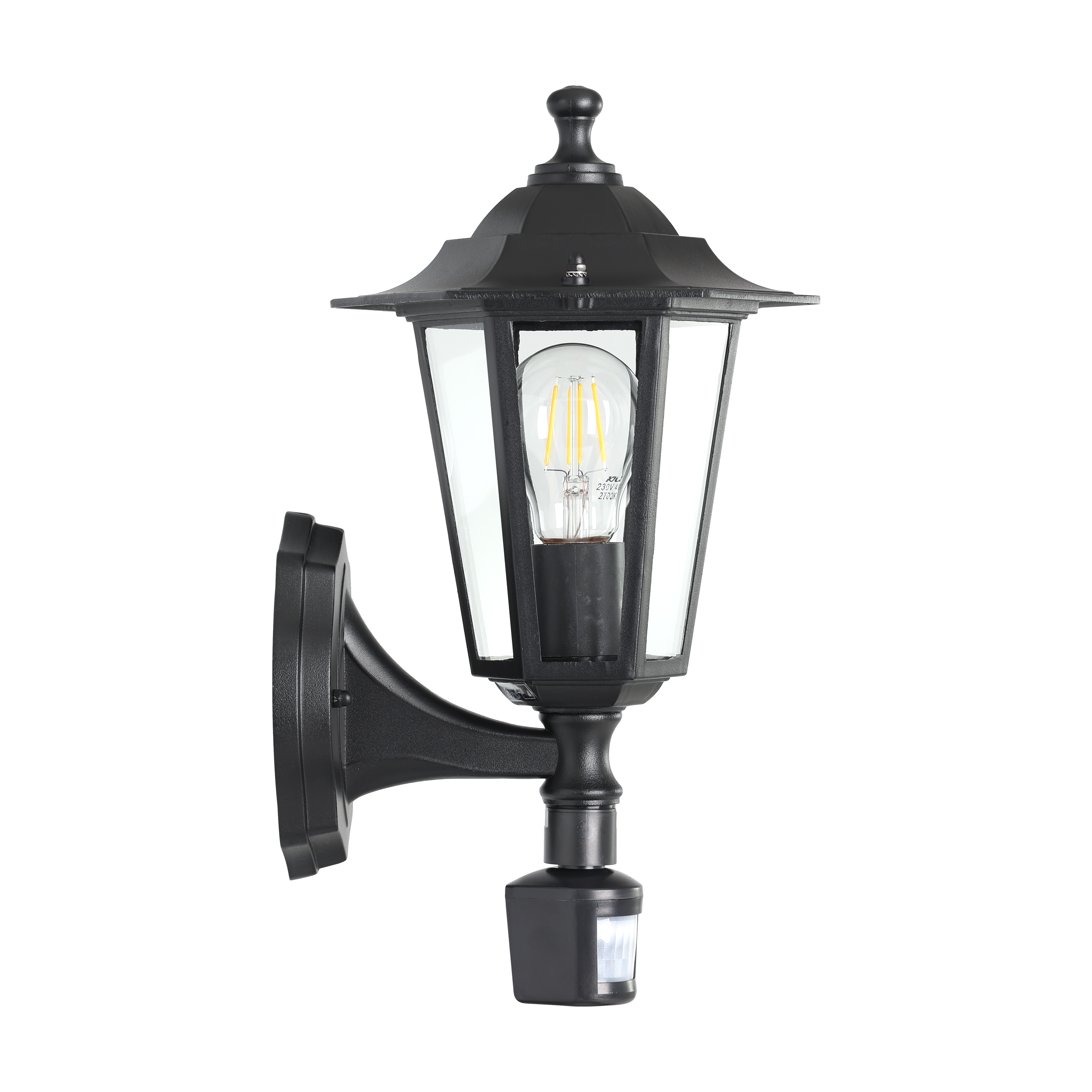 Aplica Exterior Tip Felinar cu Senzor LATERNA 4 Black 36CM