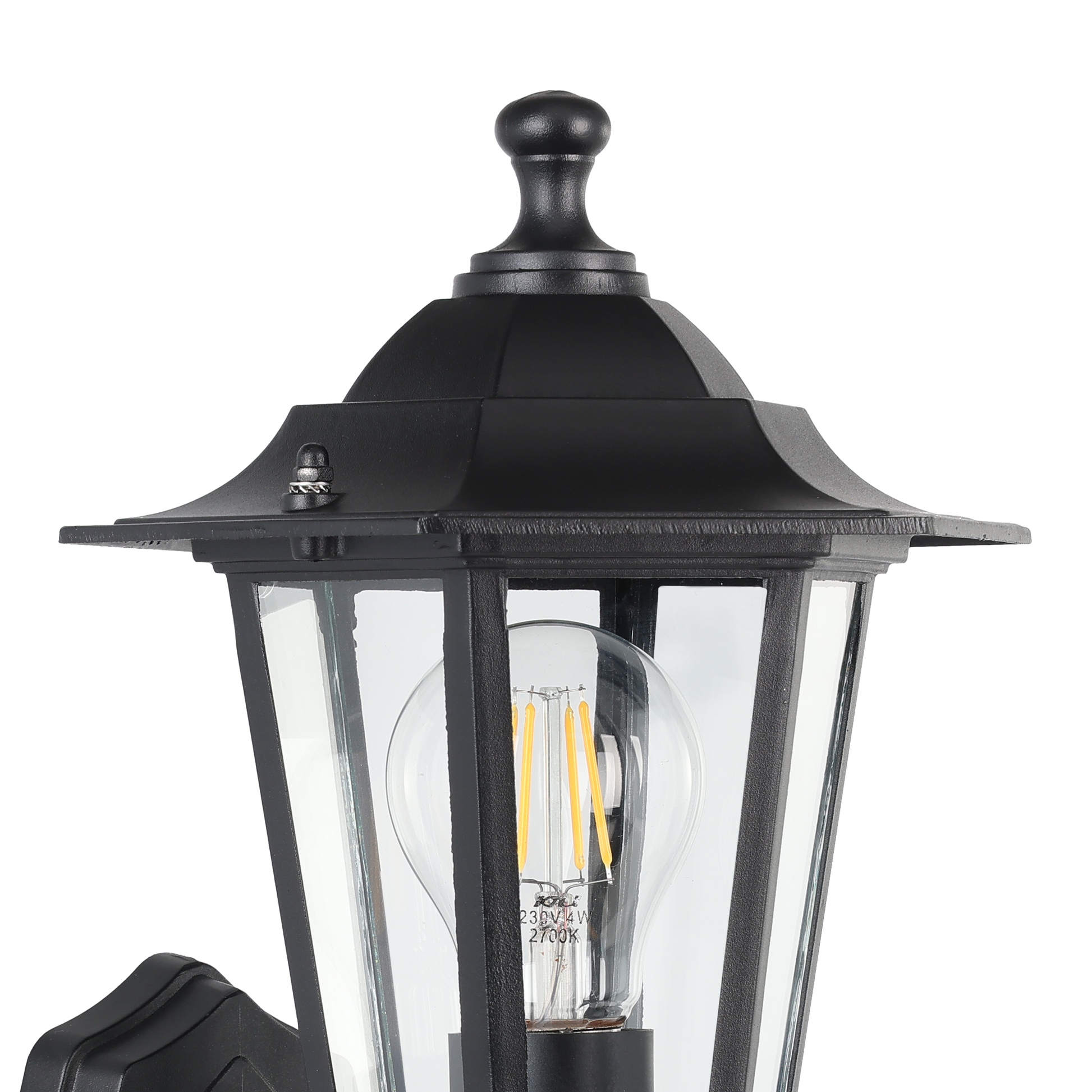 Aplica Exterior Tip Felinar cu Senzor LATERNA 4 Black 36CM